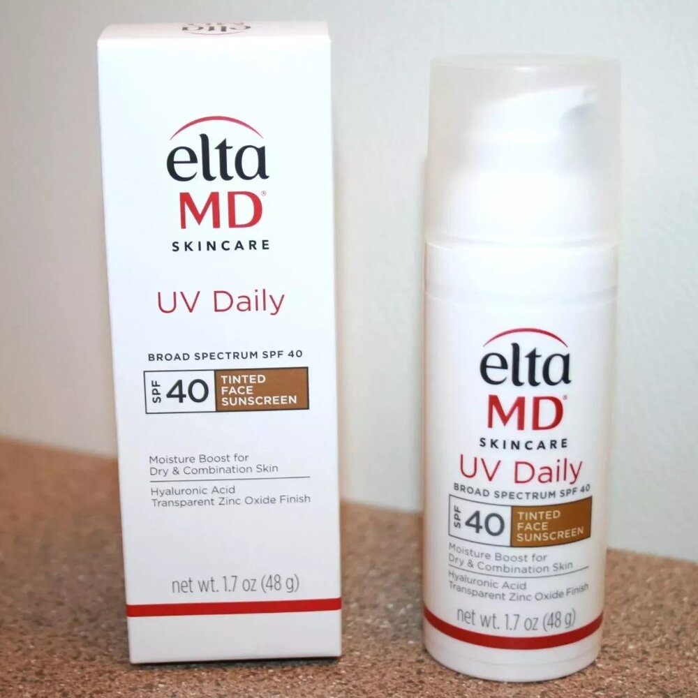 Elta MD UV Daily Tinted Face Sunscreen SPF 40 Full Size 1.7oz / 48g exp 04/2026